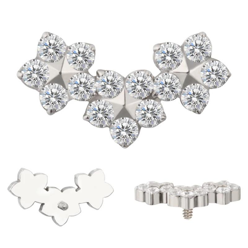 3 CZ Flowers Cluster