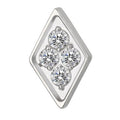 Diamond Shape with 4 Center CZ