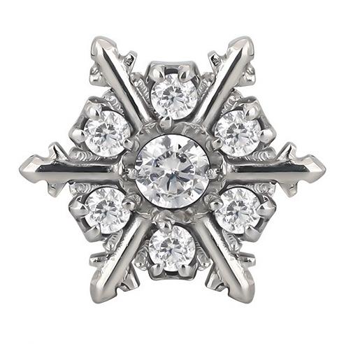 Snowflake with Center CZ