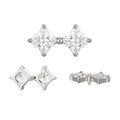 Square CZ Pair