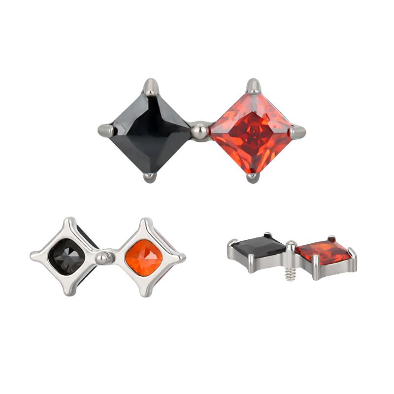 Square CZ Pair