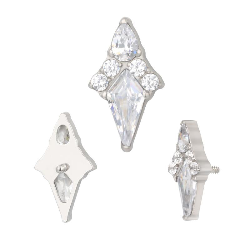Kite with Pave Top CZ