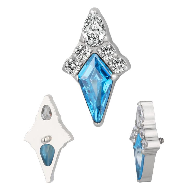 Kite with Pave Top CZ