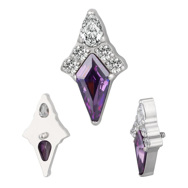 Kite with Pave Top CZ