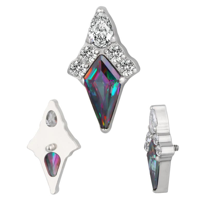 Kite with Pave Top CZ