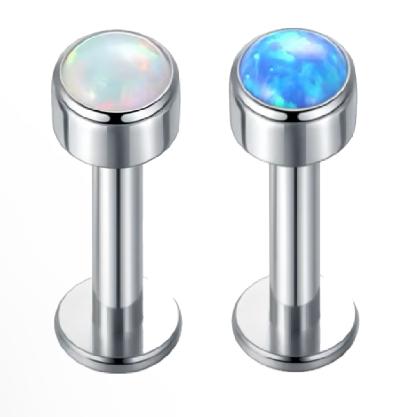 Internally Threaded Labret with Square Bezel