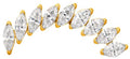 9 Marquise CZ Angled Cluster