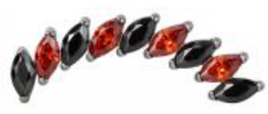 9 Marquise CZ Angled Cluster