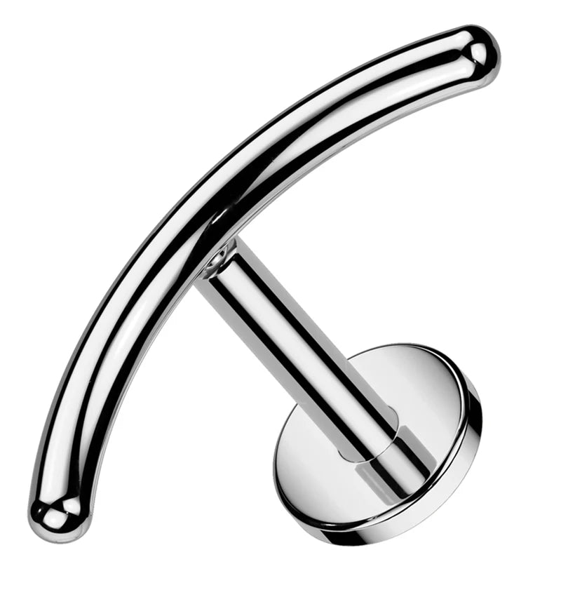 Internally Threaded Labret with Curved Bar