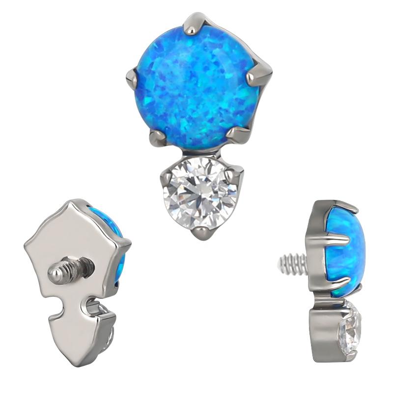 Opal with Bottom Round CZ