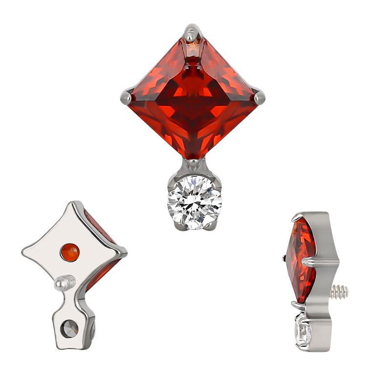 Square with Bottom Round CZ