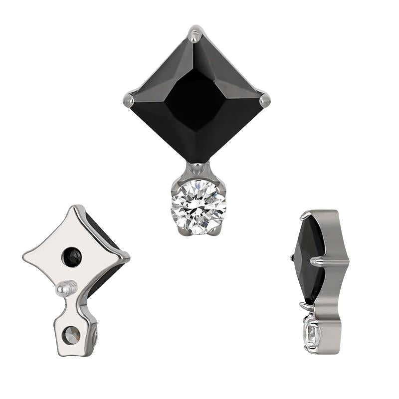 Square with Bottom Round CZ