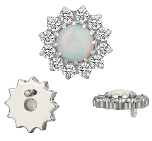 CZ Flower with Center Gem