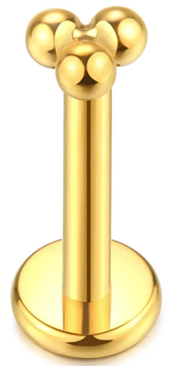 Internally Threaded Labret with Tribead