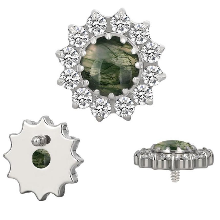 CZ Flower with Center Gem