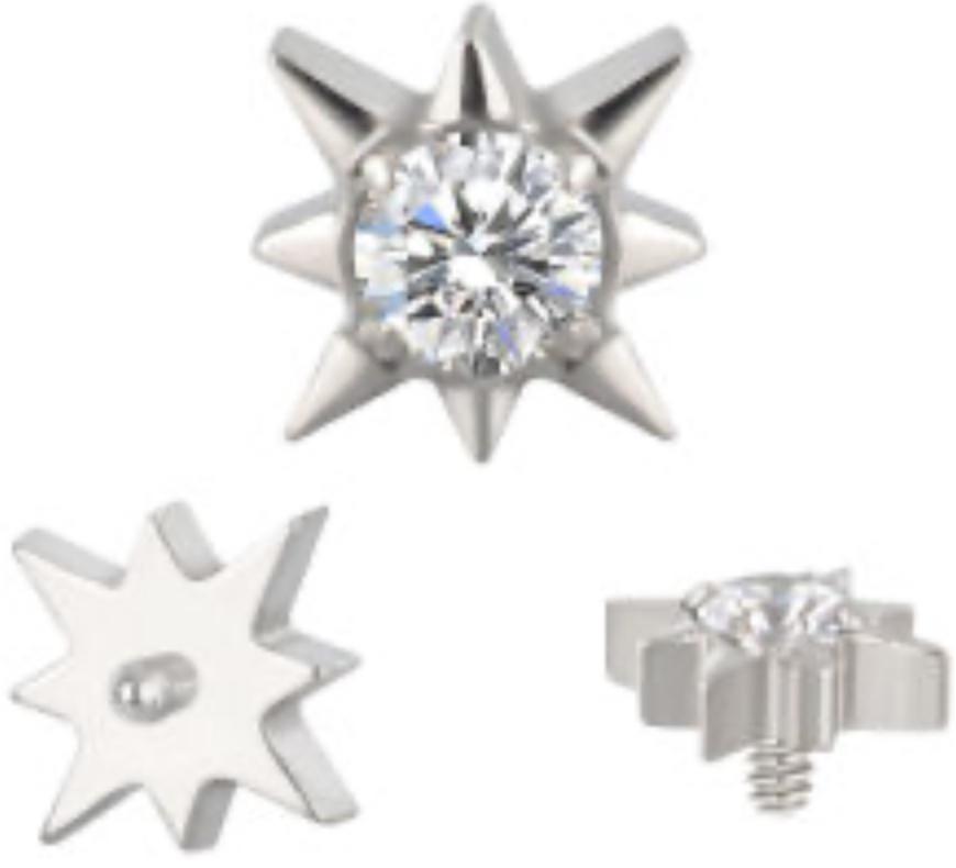 Star With CZ Center