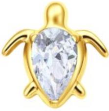 Titanium Turtle with Center CZ