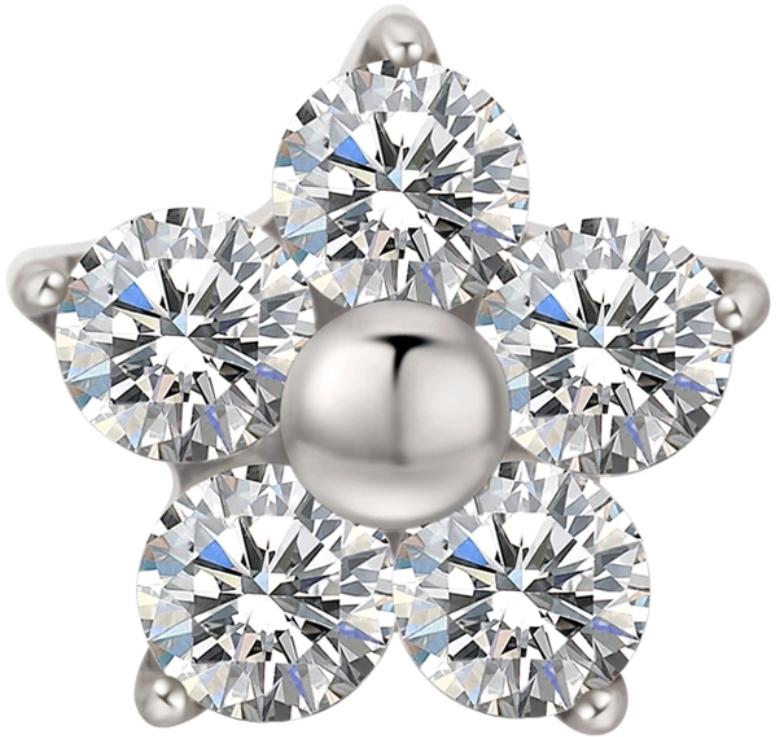 5 Prong CZ Flower
