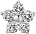 5 Prong CZ Flower