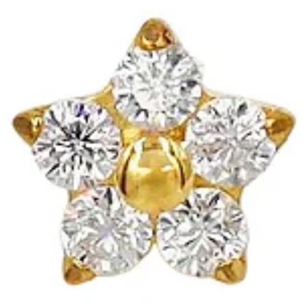 5 Prong CZ Flower