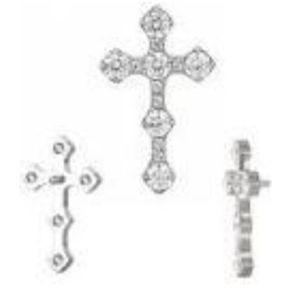 Cross with 6 CZ