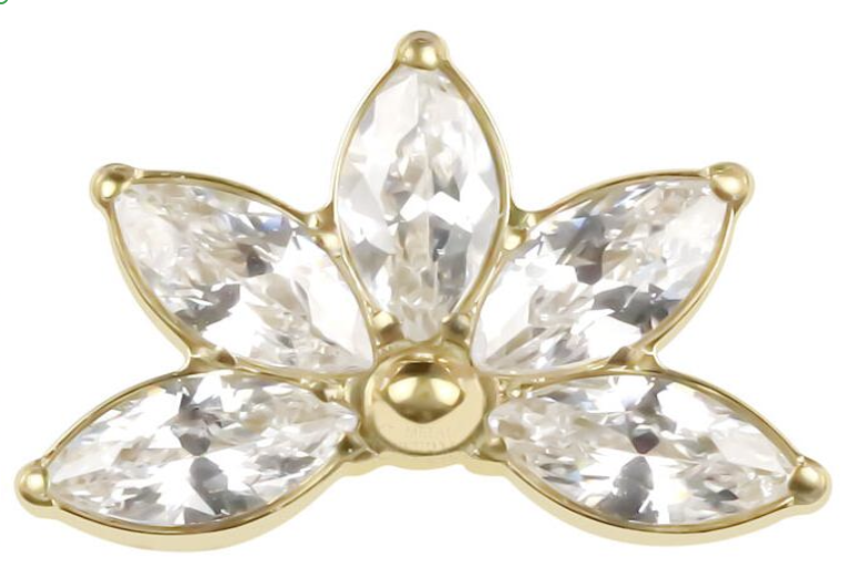 Half Flower 5 Marquise CZ