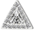 Triangle Pave CZ with Center CZ