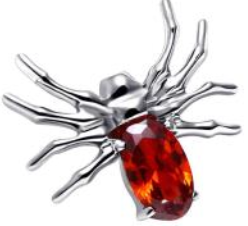 Titanium Spider with CZ Back