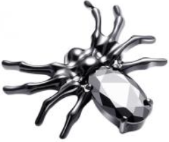 Titanium Spider with CZ Back