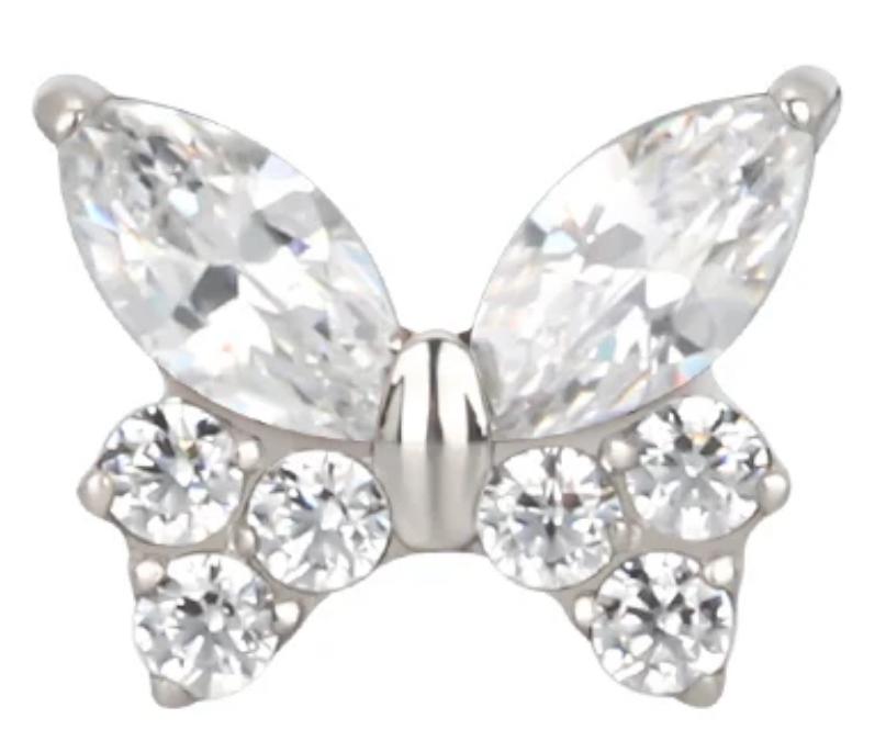 Marquise and 3 Round CZ Butterfly