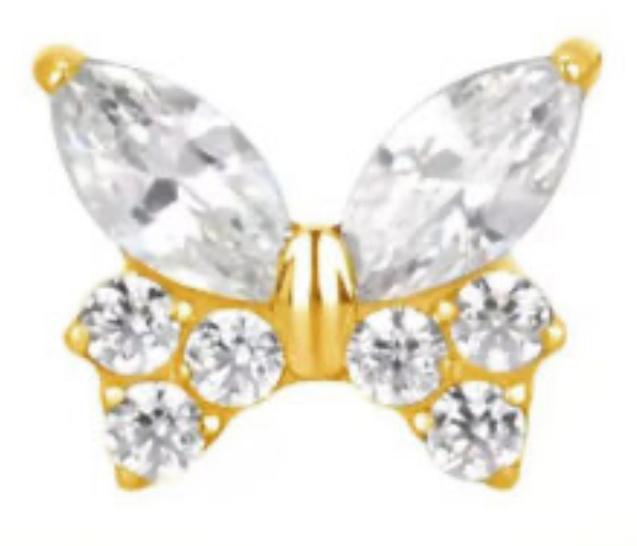 Marquise and 3 Round CZ Butterfly
