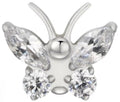 Marquise and Round Clear CZ Butterfly