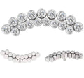 Double Line 17 Bezel CZ Arc Cluster