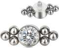 Bezel Set CZ with Tribead Sides