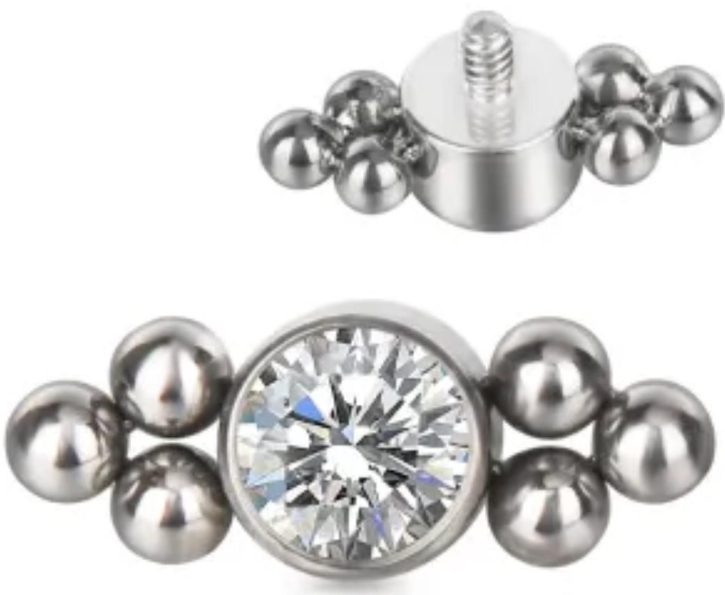 Bezel Set CZ with Tribead Sides