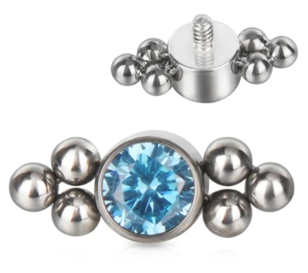 Bezel Set CZ with Tribead Sides