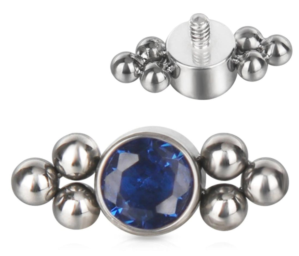 Bezel Set CZ with Tribead Sides