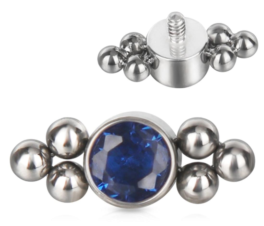 Bezel Set CZ with Tribead Sides
