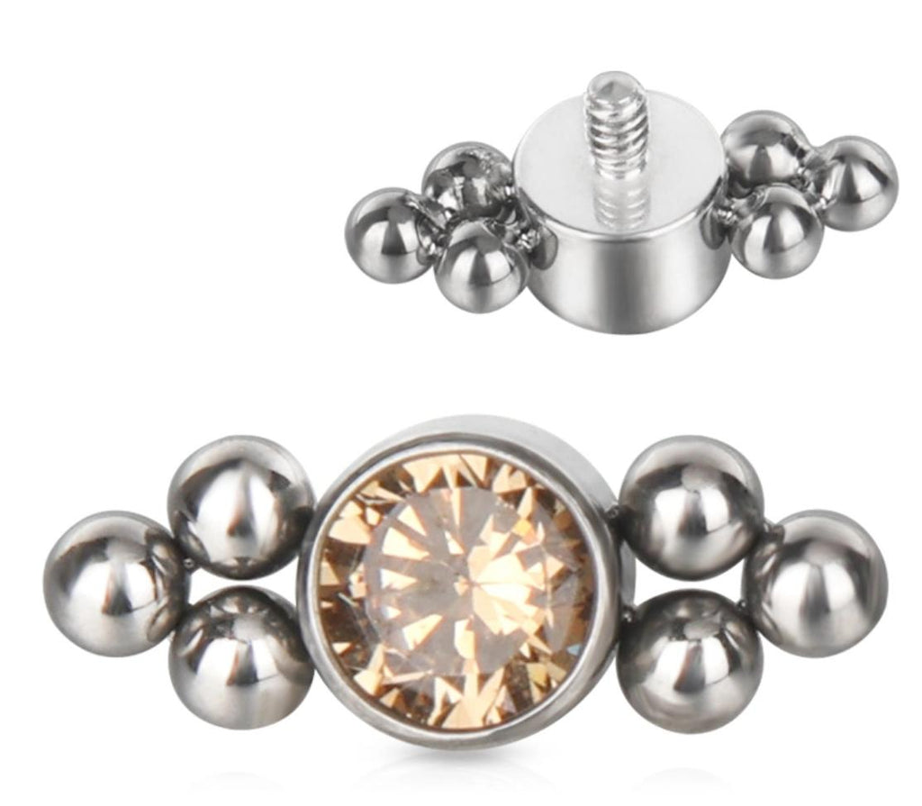 Bezel Set CZ with Tribead Sides