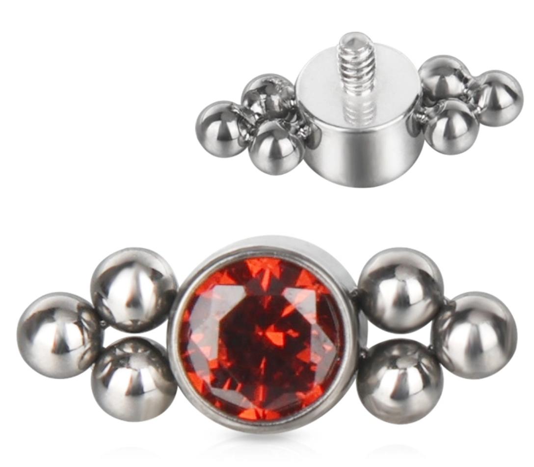Bezel Set CZ with Tribead Sides