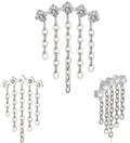 5 Round CZ Cluster Arc with 5 Chains Dangle