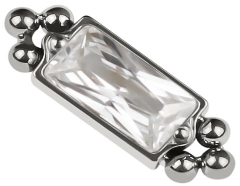 Baguette CZ with Side Tribeads