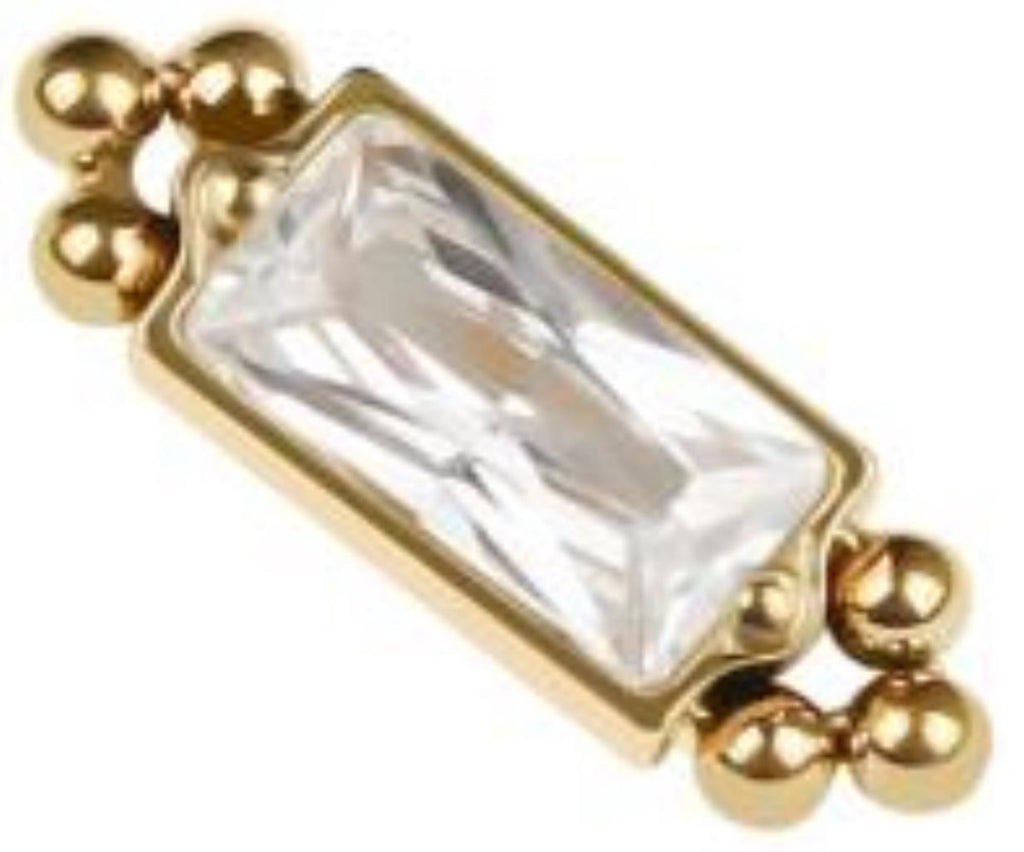 Baguette CZ with Side Tribeads