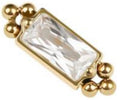 Baguette CZ with Side Tribeads