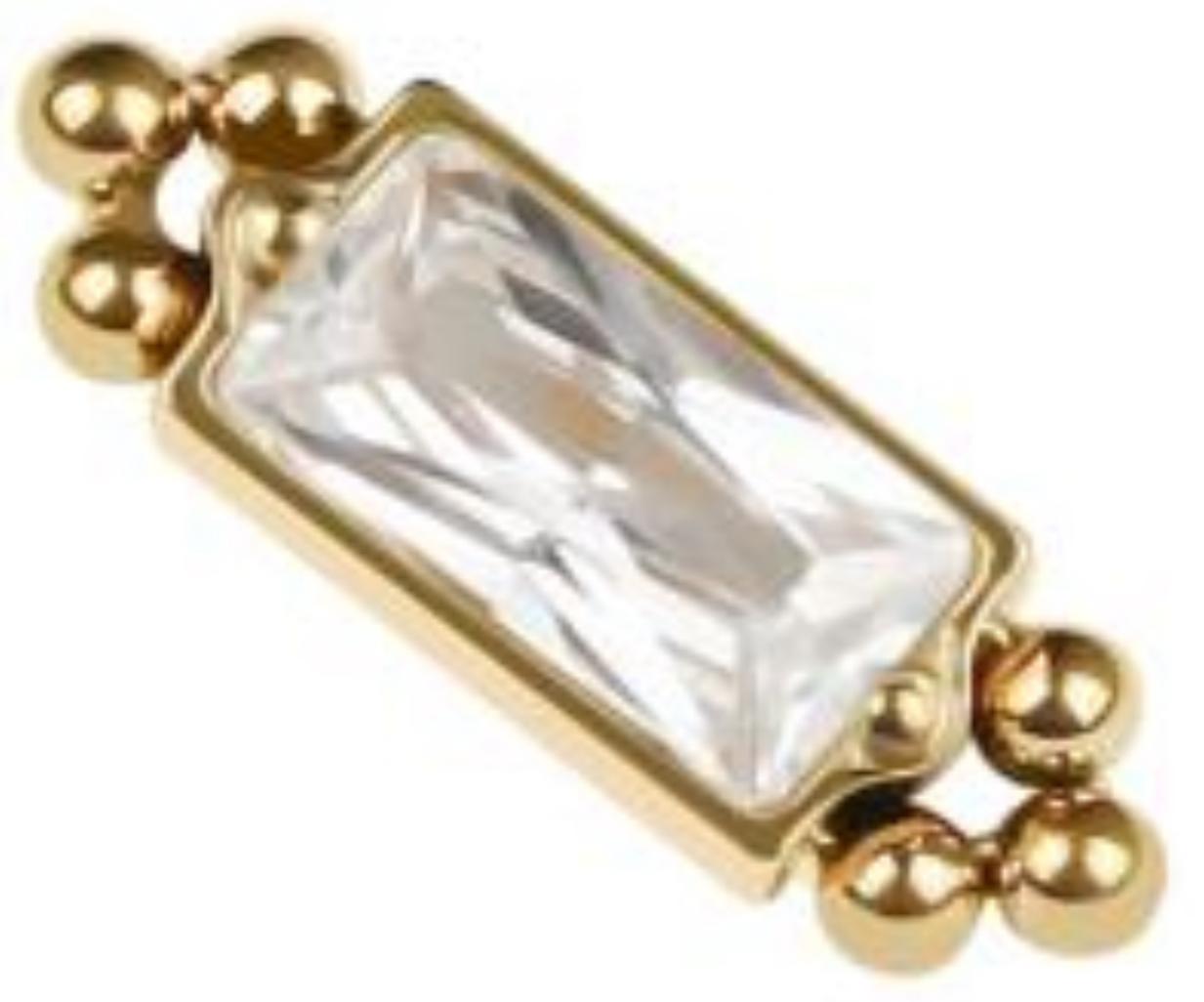 Baguette CZ with Side Tribeads