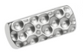 Titanium Hammered Rectangle