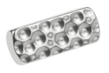 Titanium Hammered Rectangle