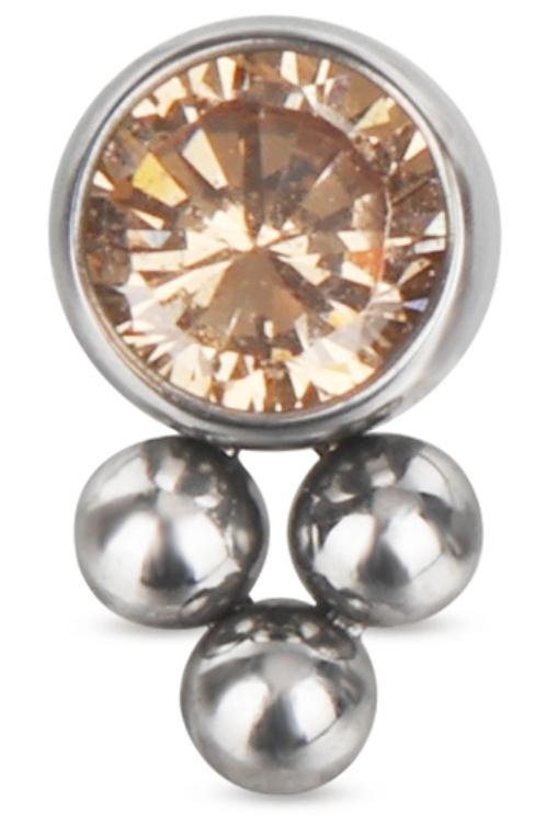 Bezel Set CZ with Bottom Tribead