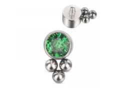 Bezel Set CZ with Bottom Tribead