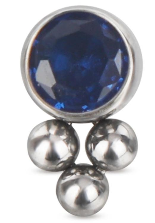Bezel Set CZ with Bottom Tribead